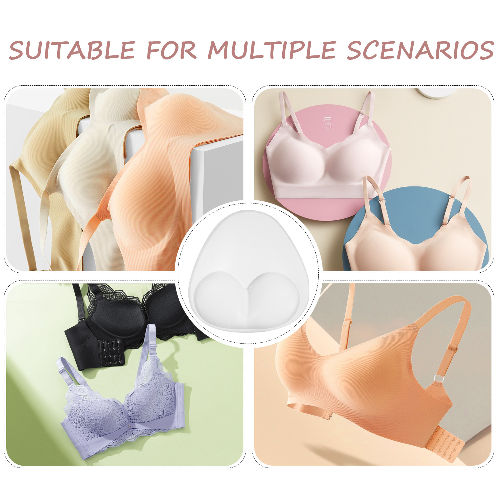 زوج واحد من وسادات الصدر السيل - مراجعة Push Up Bra Silicone وسعره